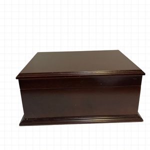 Vintage Large Wooden Decorative Box with Compass Inside!